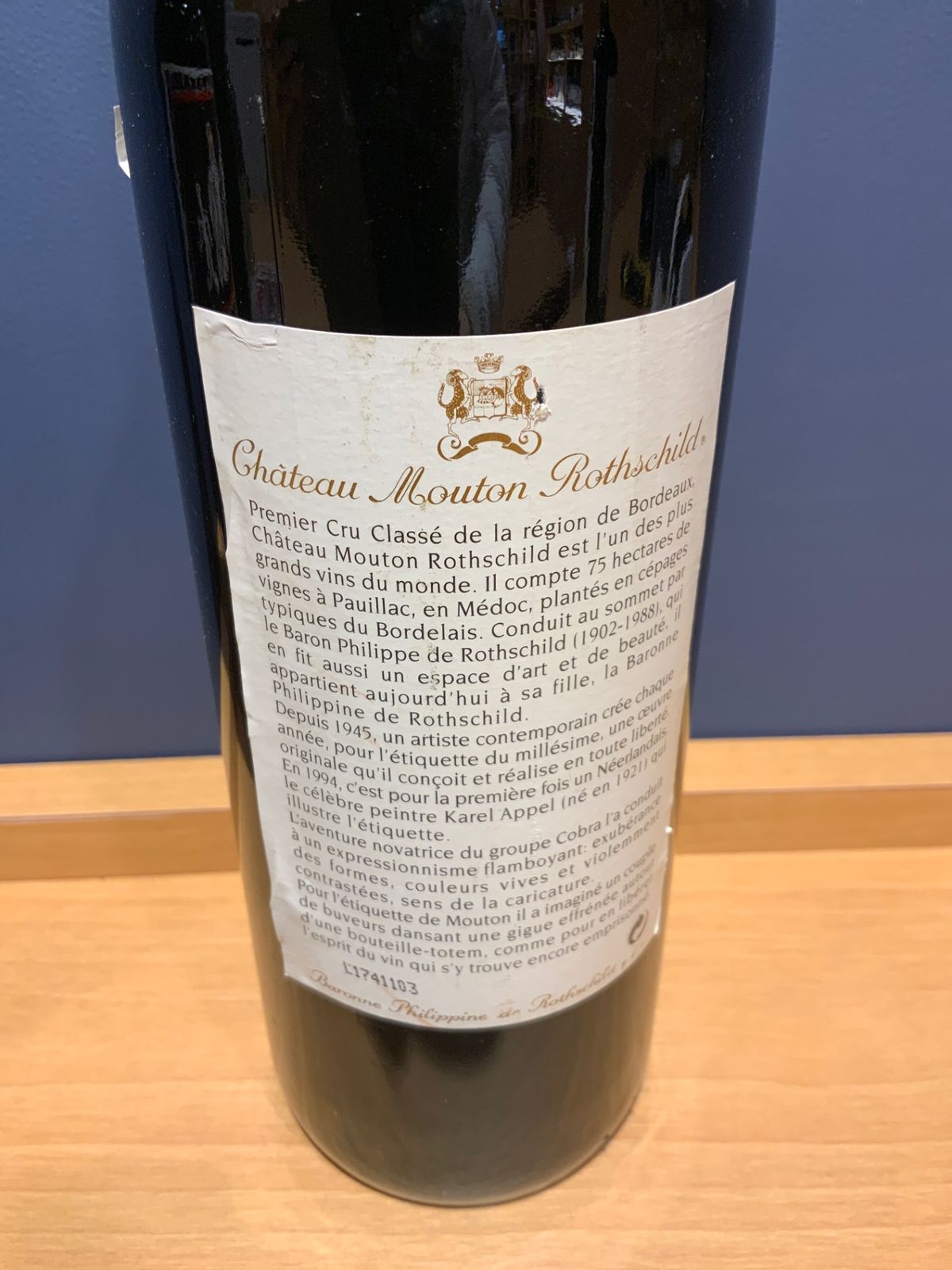 シャトー・ムートン・ロートシルト[1994] 750ml LIQUORJOY - メルカリ