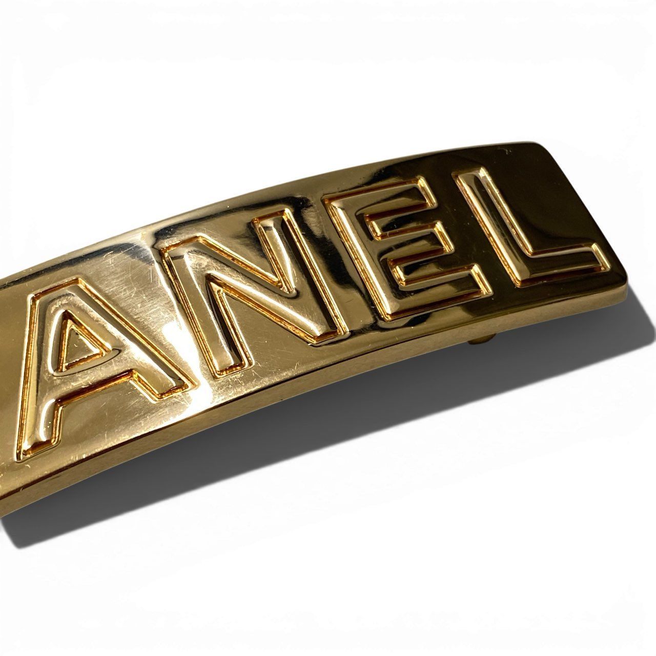 b2 Vintage CHANEL シャネル 1997 ロゴプレート バレッタ ヘア