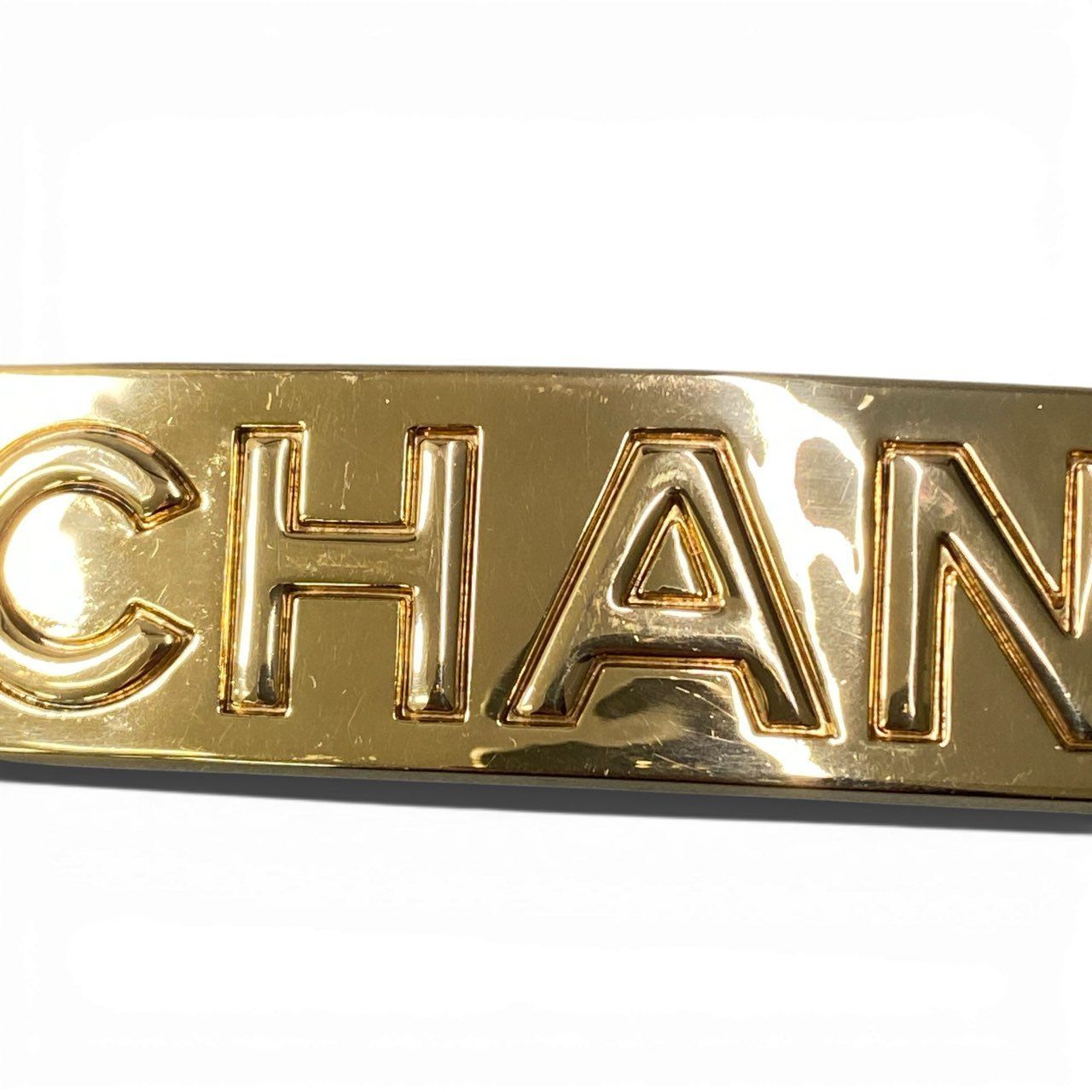 b2 Vintage CHANEL シャネル 1997 ロゴプレート バレッタ ヘア