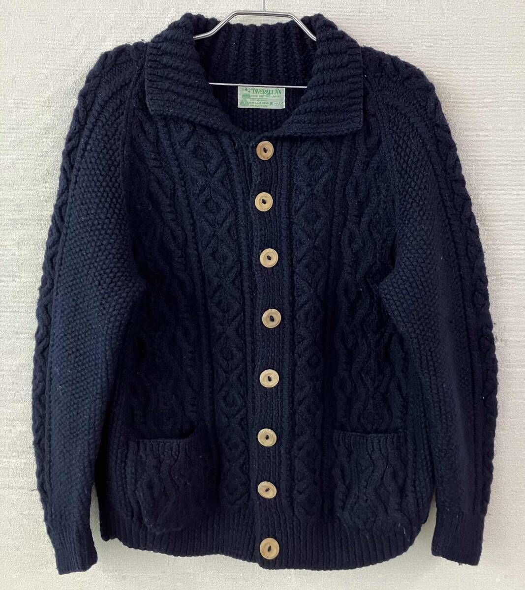 INVERALLAN インバーアラン ケーブルニットカーディガン カーディガン
