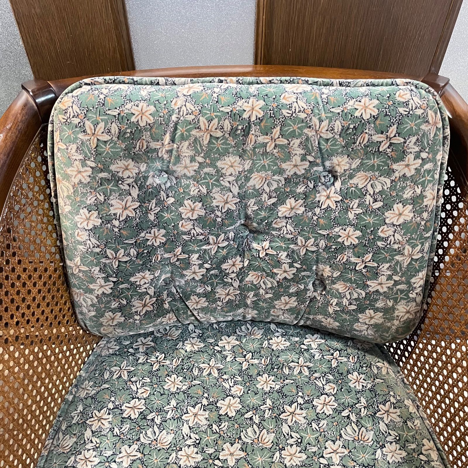 karimoku カリモク コロニアル 一人掛けソファ シングルソファ 椅子 花