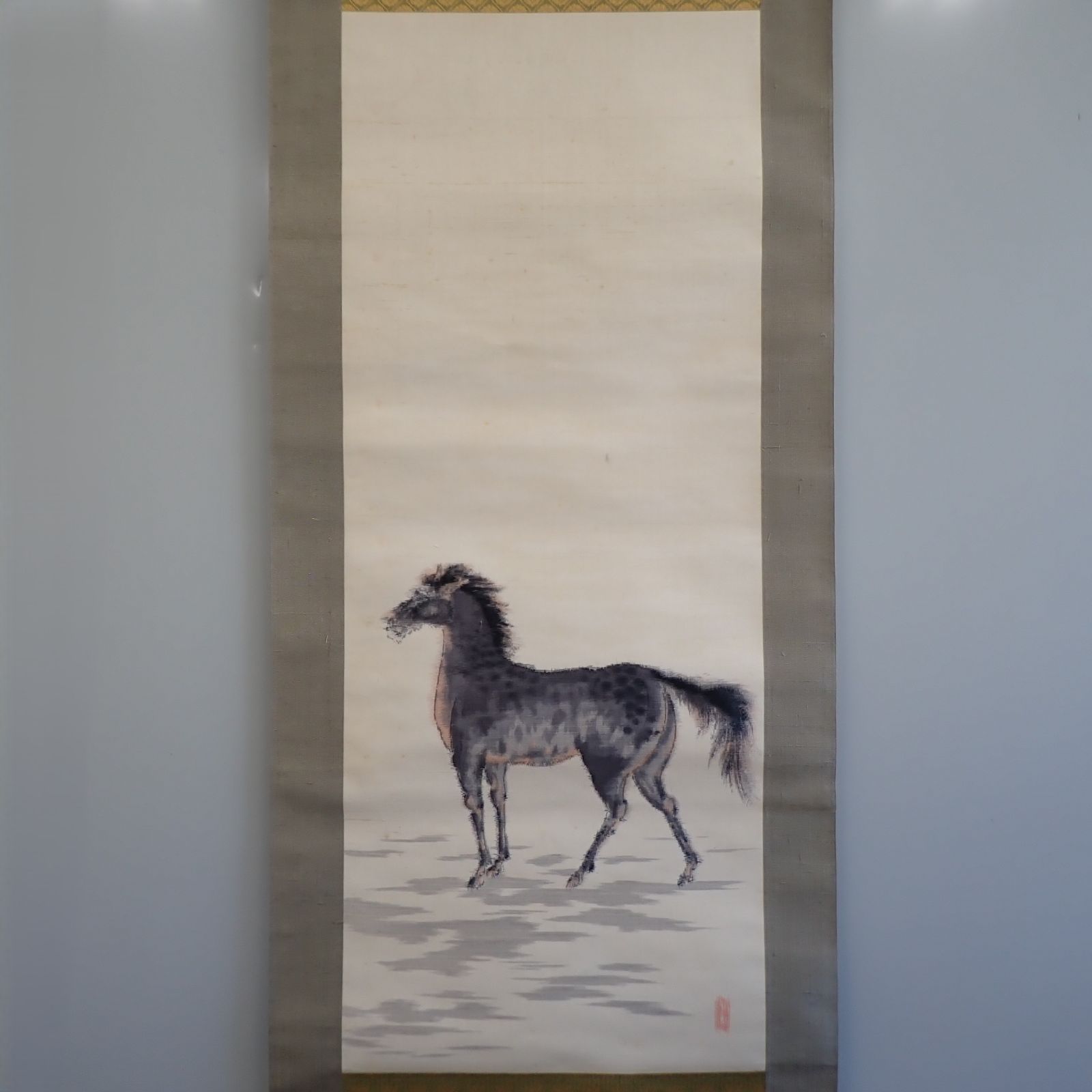 馬図 共箱 茶道具 掛け軸#15501 - メルカリ