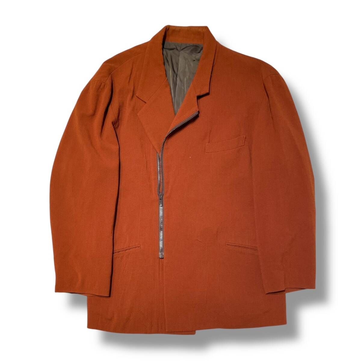 91AW ISSEY MIYAKE MEN ジップテーラードジャケット SIZE:M ブラウン系 