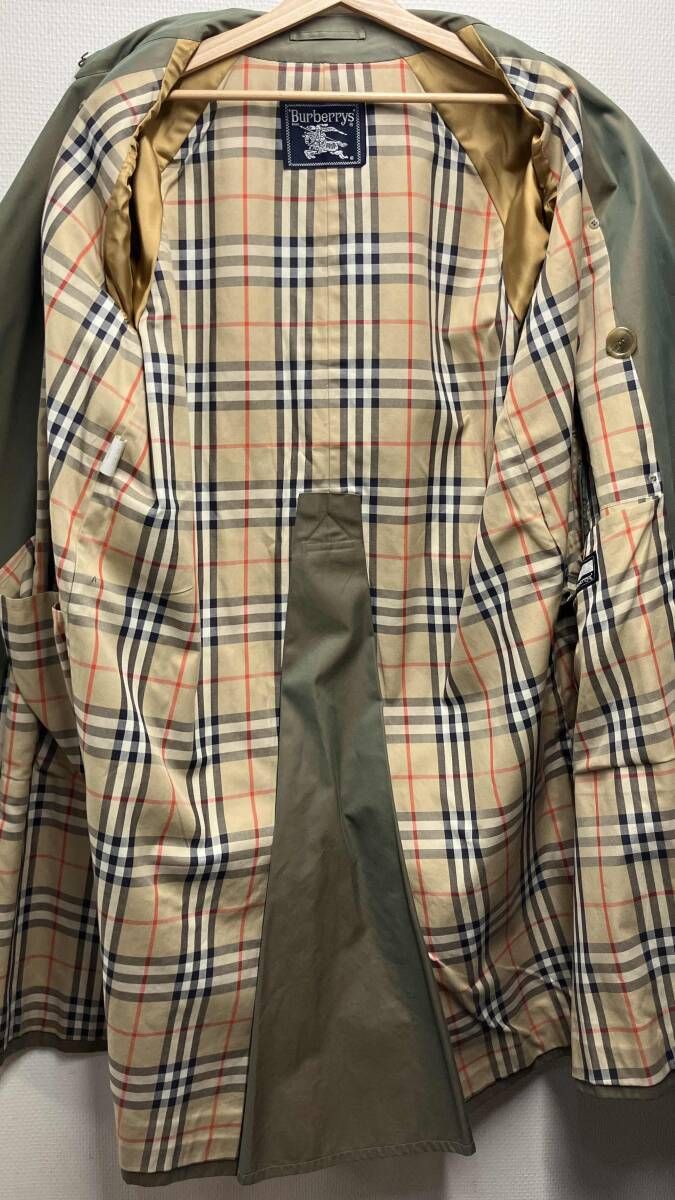 Burberry 玉虫色 トレンチコート 裏地ノバチェック柄 バーバリー