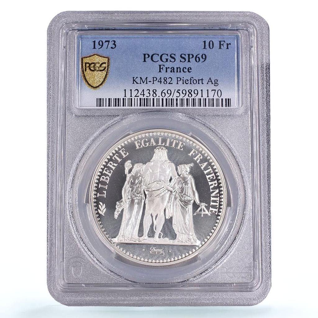 フランス 10フラン ヘラクレス・ピエト KM-932 P482 SP 69 PCGS 銀貨