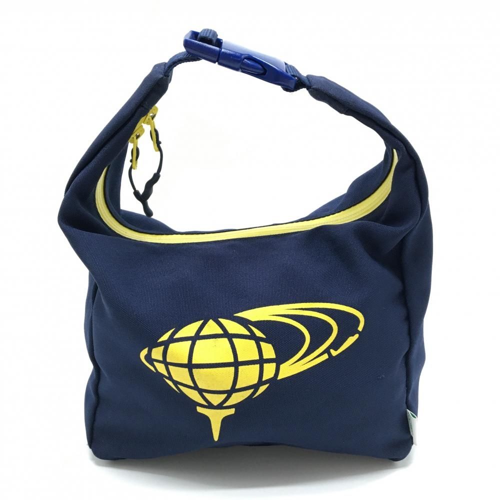 美品】ビームスゴルフ カートバッグ ネイビー×イエロー 内ポケット付