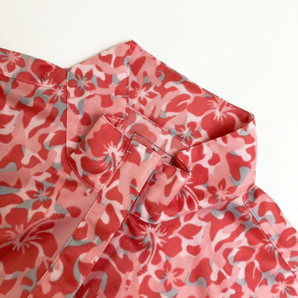 サイズ：L PUMA GOLF プーマゴルフ 半袖ワンピース ハイビスカス 花柄