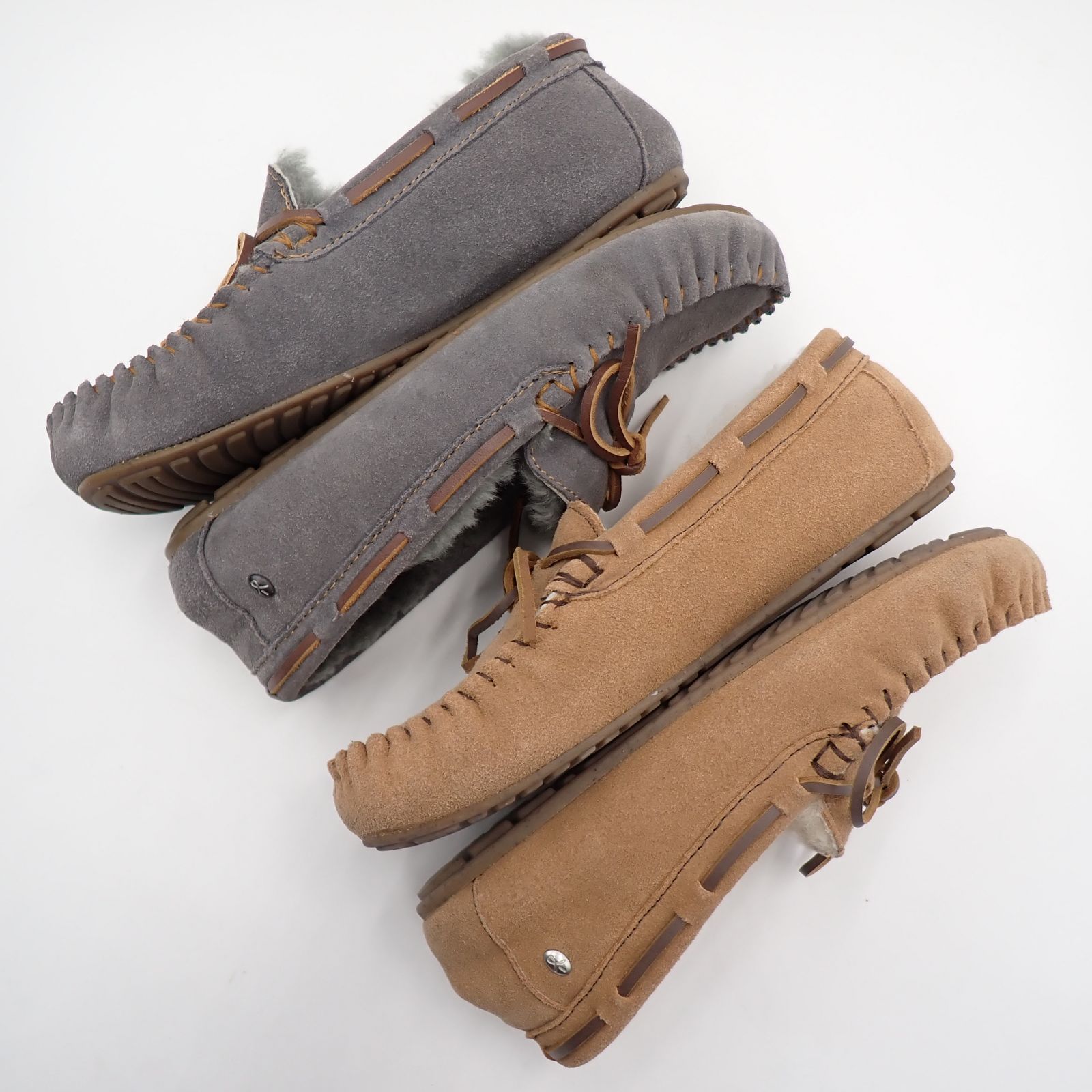 EMU Australia モカシン 2セット グレー ブラウン W7(JP約23-24cm