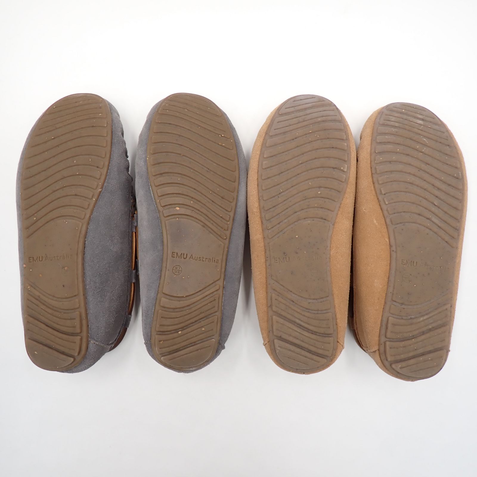 EMU Australia モカシン 2セット グレー ブラウン W7(JP約23-24cm