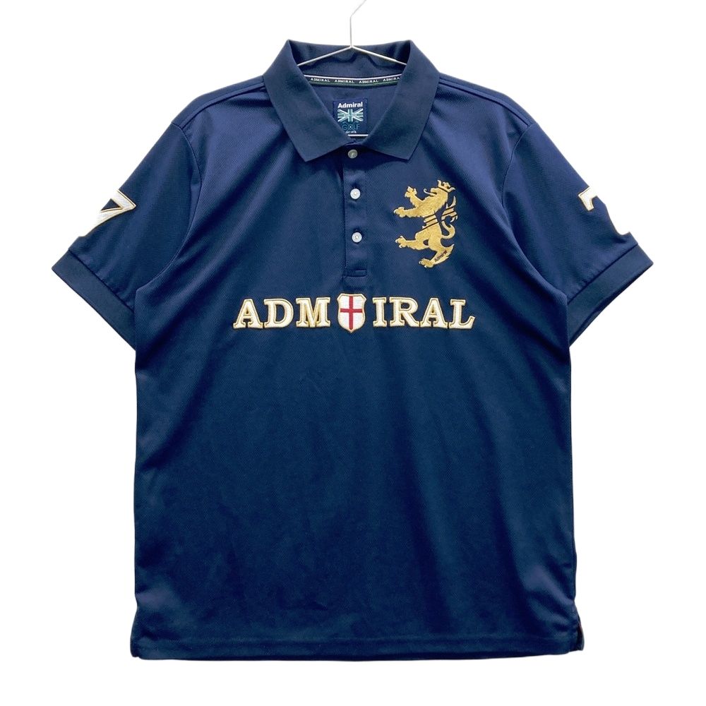 Admiral ノースリーブポロシャツ S ホワイト/ネイビー トップス