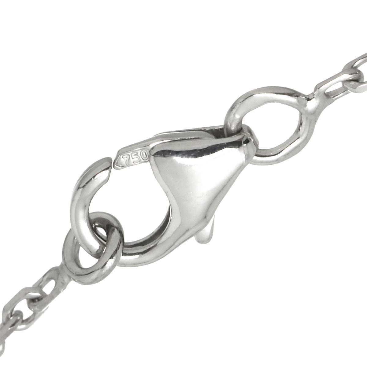 シャネル CHANEL カメリア ダイヤ ネックレス 40cm K18 WG ホワイト