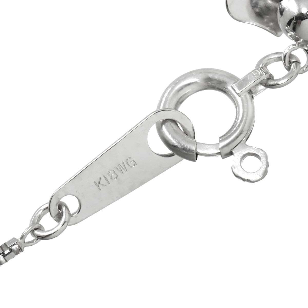 デビアス DE BEERS ライン LINE ダイヤ 0.50ct ネックレス 50cm K18 WG 