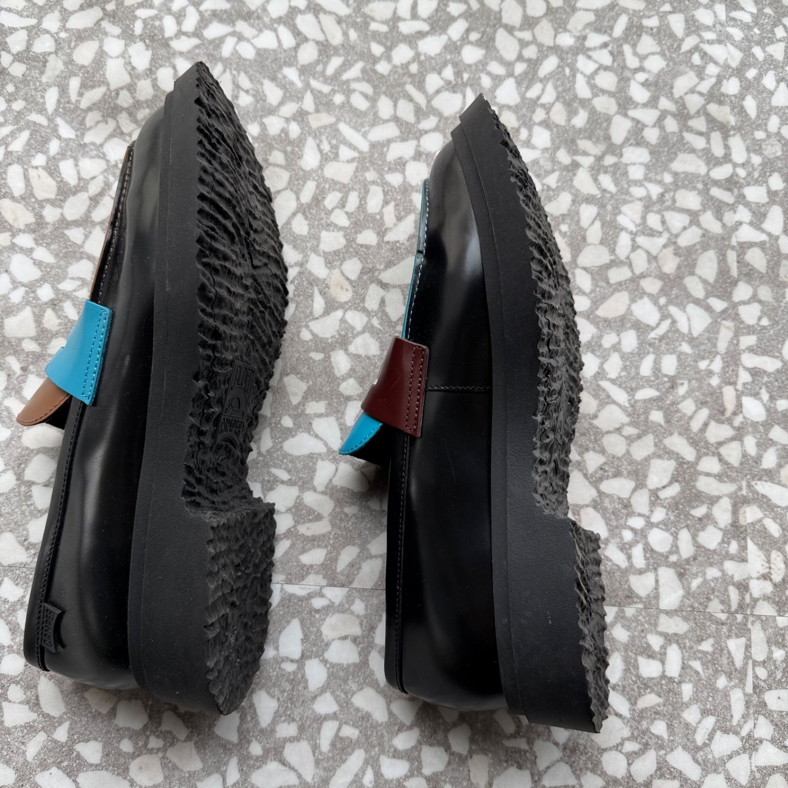 Camper Twins ローファー サイズ42 Camper Twins ローファー サイズ42 厚底 革靴 カラーブロック ユニ