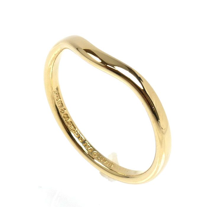 TIFFANY&Co. ティファニー K18YG イエローゴールド カーブドバンド