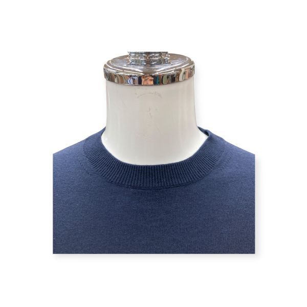 □ 美品 ジルサンダーネイビー JIL SANDER セーター 長袖 丸首 ニット