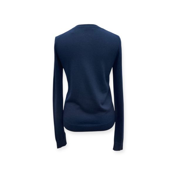 □ 美品 ジルサンダーネイビー JIL SANDER セーター 長袖 丸首 ニット