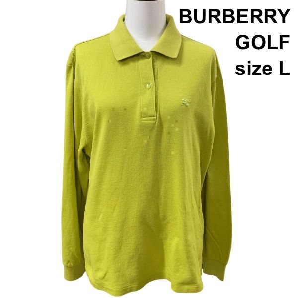◇ バーバリーゴルフ BURBERRY GOLF ポロシャツ 長袖 ポロカラー 襟裏