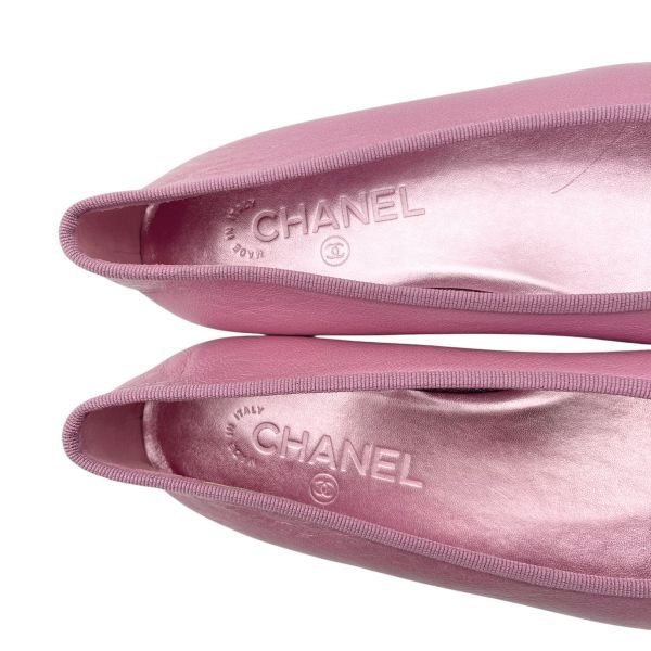 ○ 未使用 シャネル CHANEL パンプス バイカラー バレエシューズ CC
