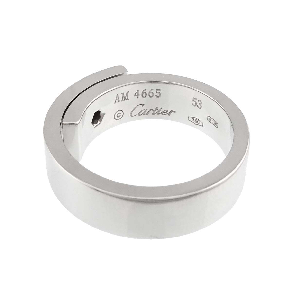 カルティエ Cartier アニバーサリー #53 リング ダイヤ 1P K18 WG