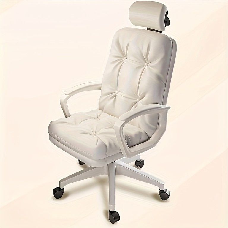 【高さ調整＆360度回転】オフィスチェア デスクチェア パソコンチェア ワークチェア 学習椅子 事務椅子 キャスター付き 疲れない 姿勢サポート 在宅勤務【ベージュ】