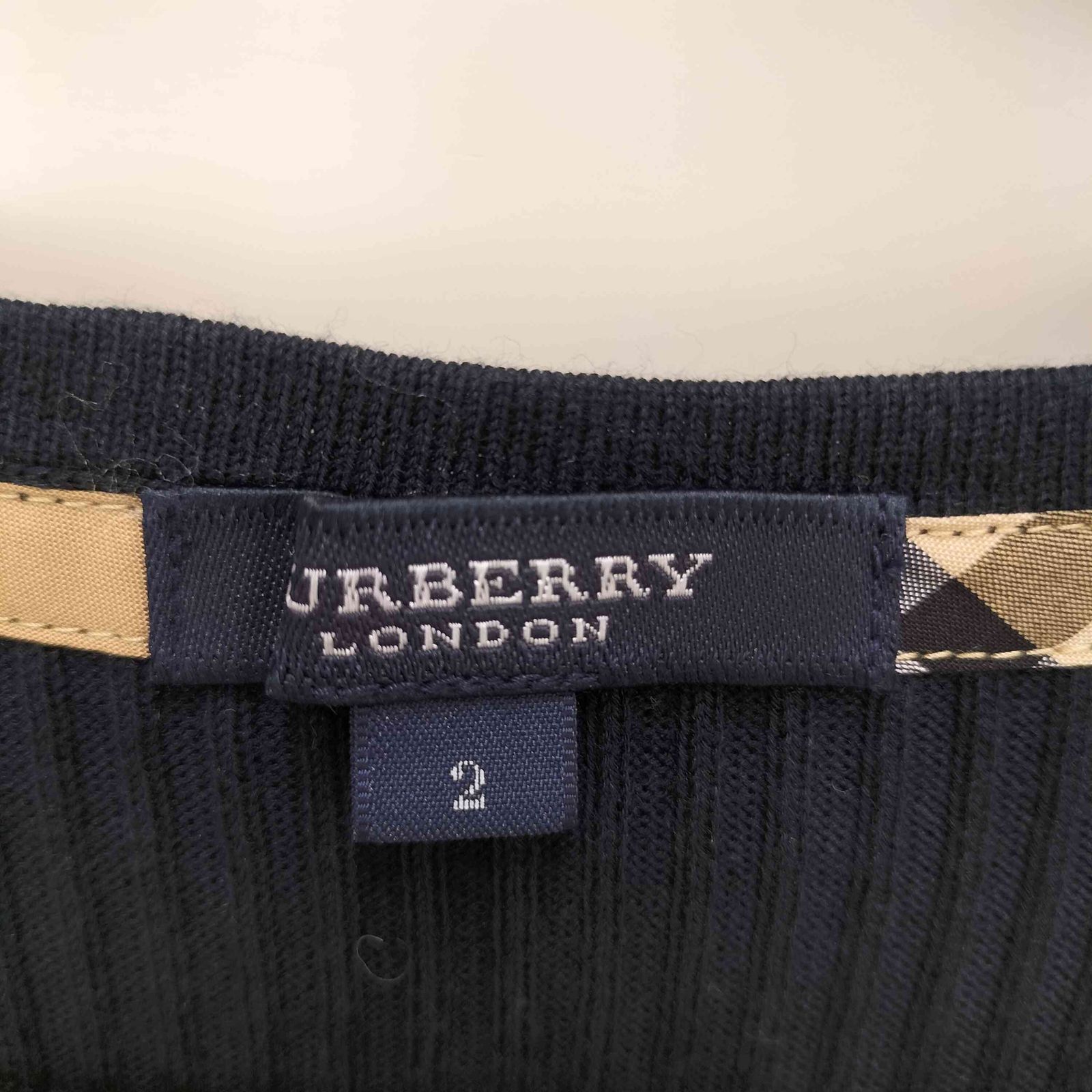 バーバリーロンドン BURBERRY LONDON ロゴ刺繍 半袖 uネック