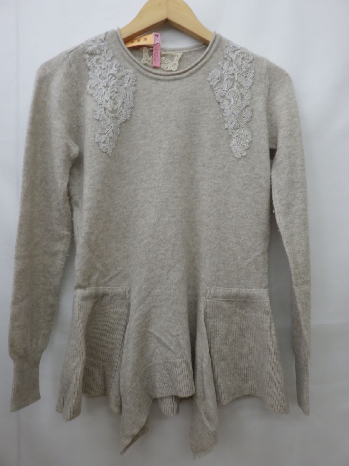 インポートロッサ ニット Rossa セーター レース ベージュ レディース