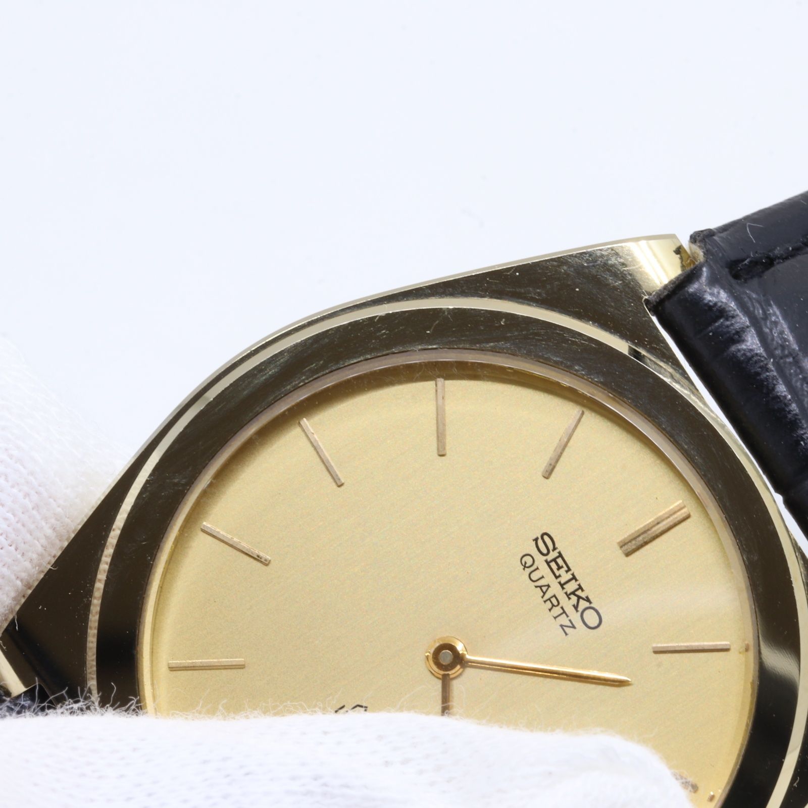 ITAQR5V17WJK SEIKO セイコー 6020-7020 SS/GP 社外革ベルト QZ