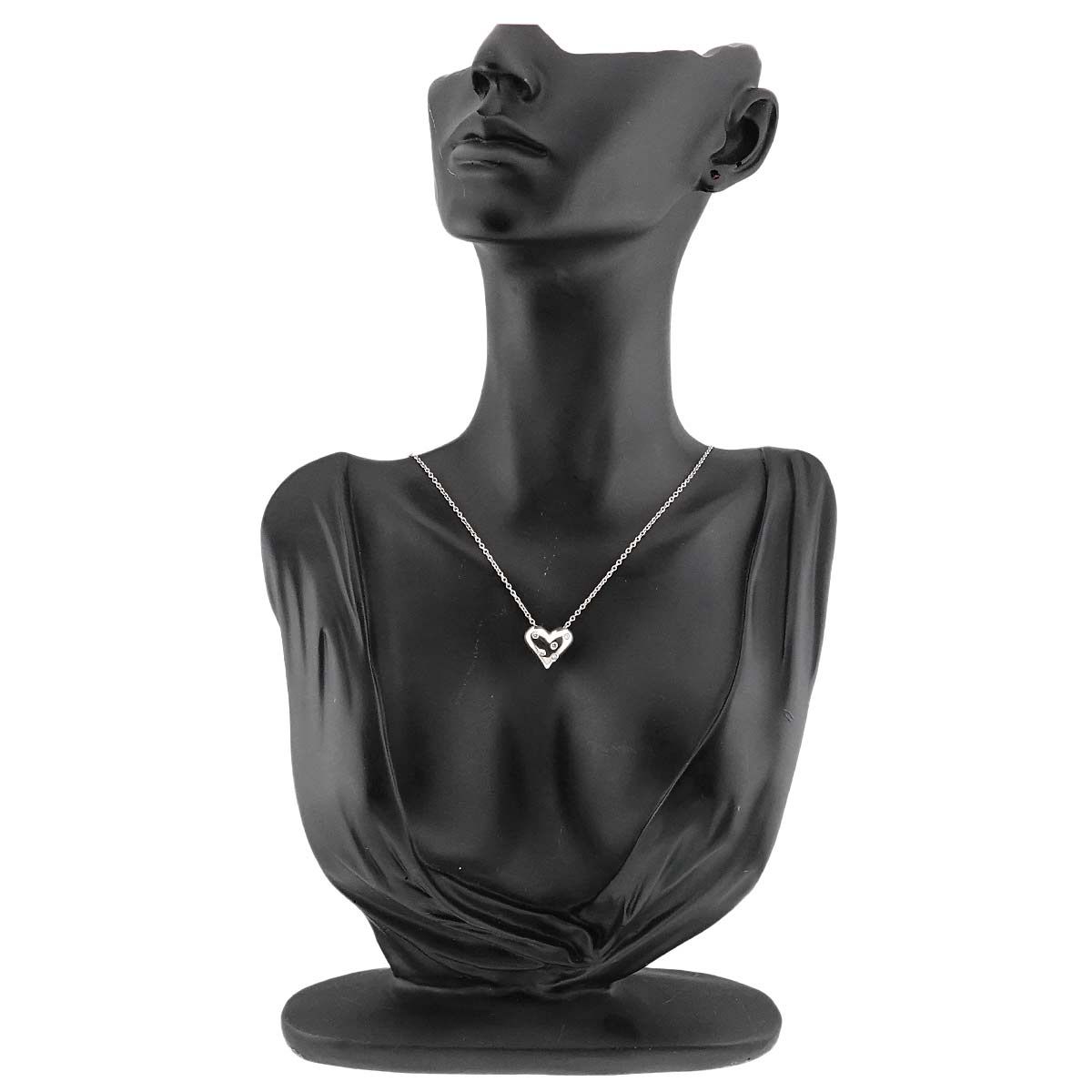 ティファニー TIFFANY&Co. ドッツ ピンチドハート ダイヤ ネックレス