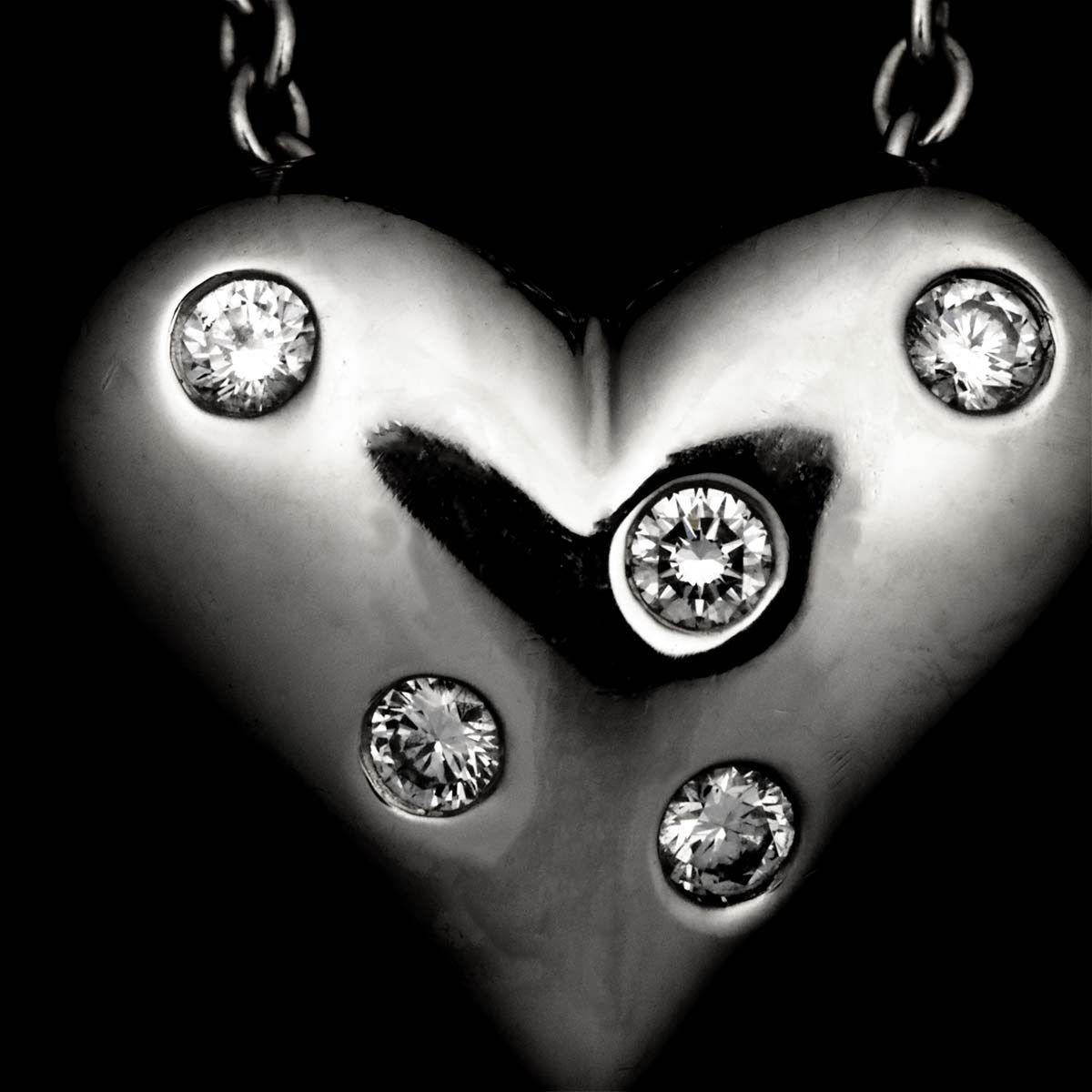 ティファニー TIFFANY&Co. ドッツ ピンチドハート ダイヤ ネックレス