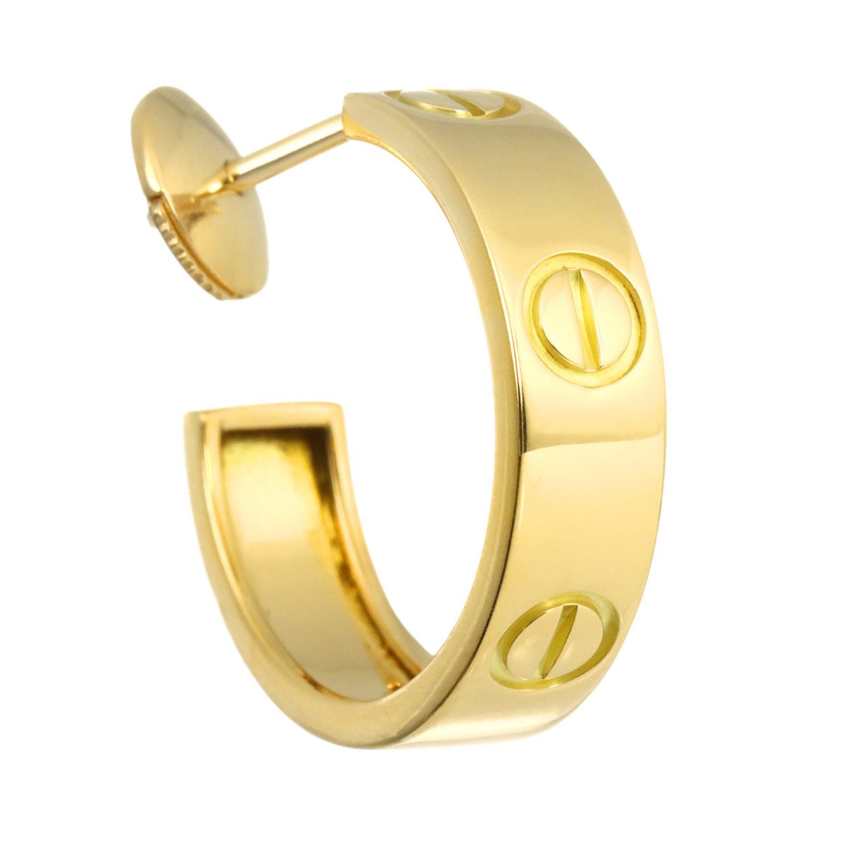 カルティエ Cartier ラブ フープ ピアス K18 YG イエローゴールド 750