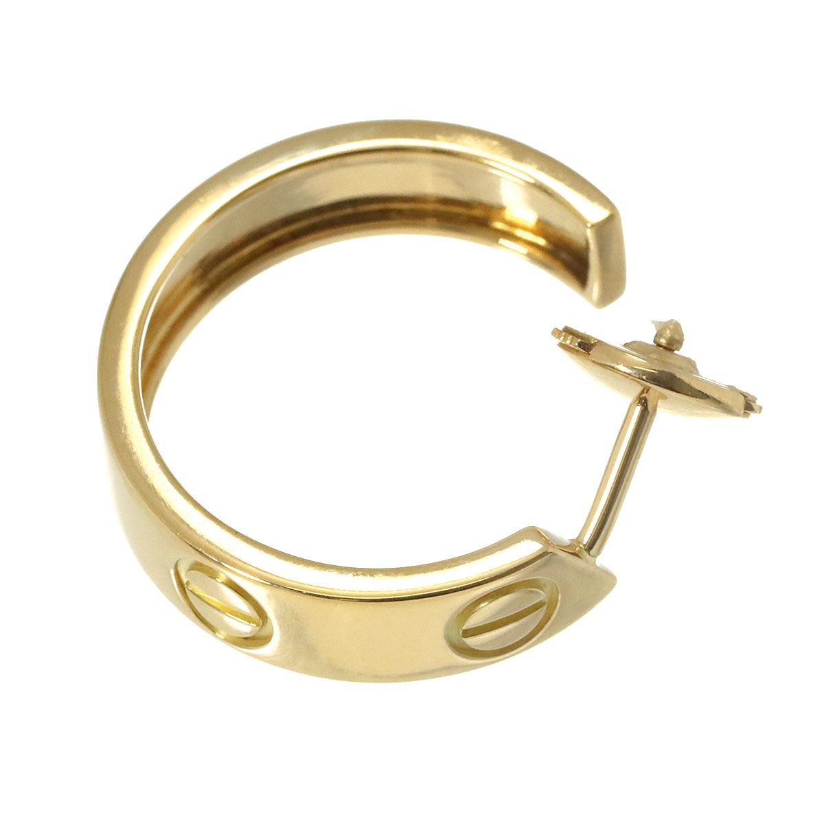 カルティエ Cartier ラブ フープ ピアス K18 YG イエローゴールド 750