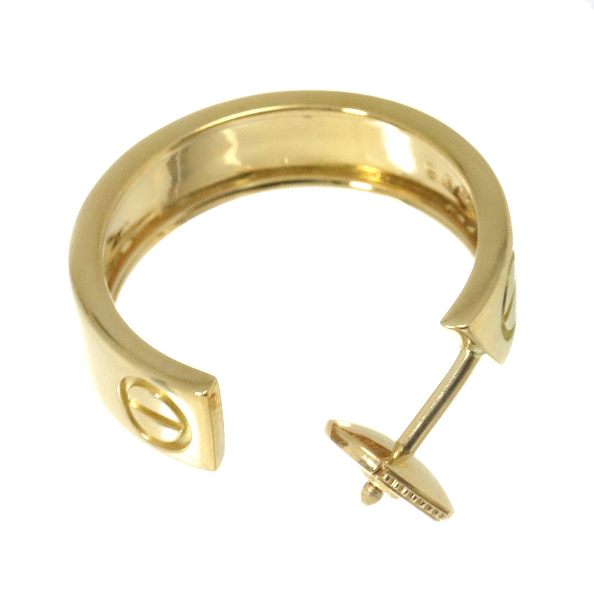 カルティエ Cartier ラブ フープ ピアス K18 YG イエローゴールド 750