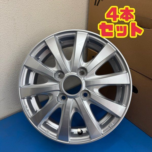T3012283△RAVRION RS01ホイール△13x4B 4穴 PCD100 +45 4本 軽