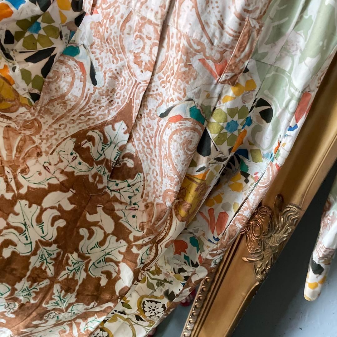 O エトロ ETRO 花柄 ワンピース 長袖 ペイズリー 総柄 お呼ばれ デート