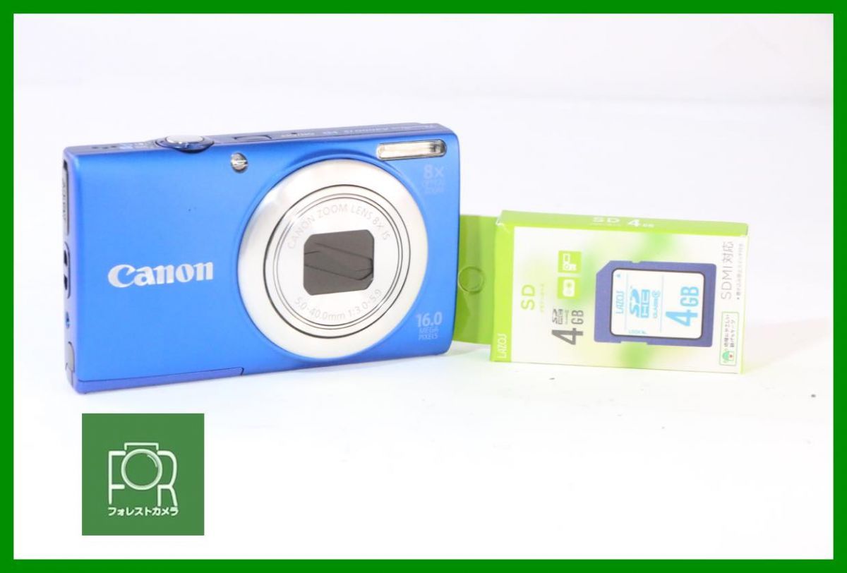 動作保証・点検済】良品□Canon PowerShot A4000 IS ブルー