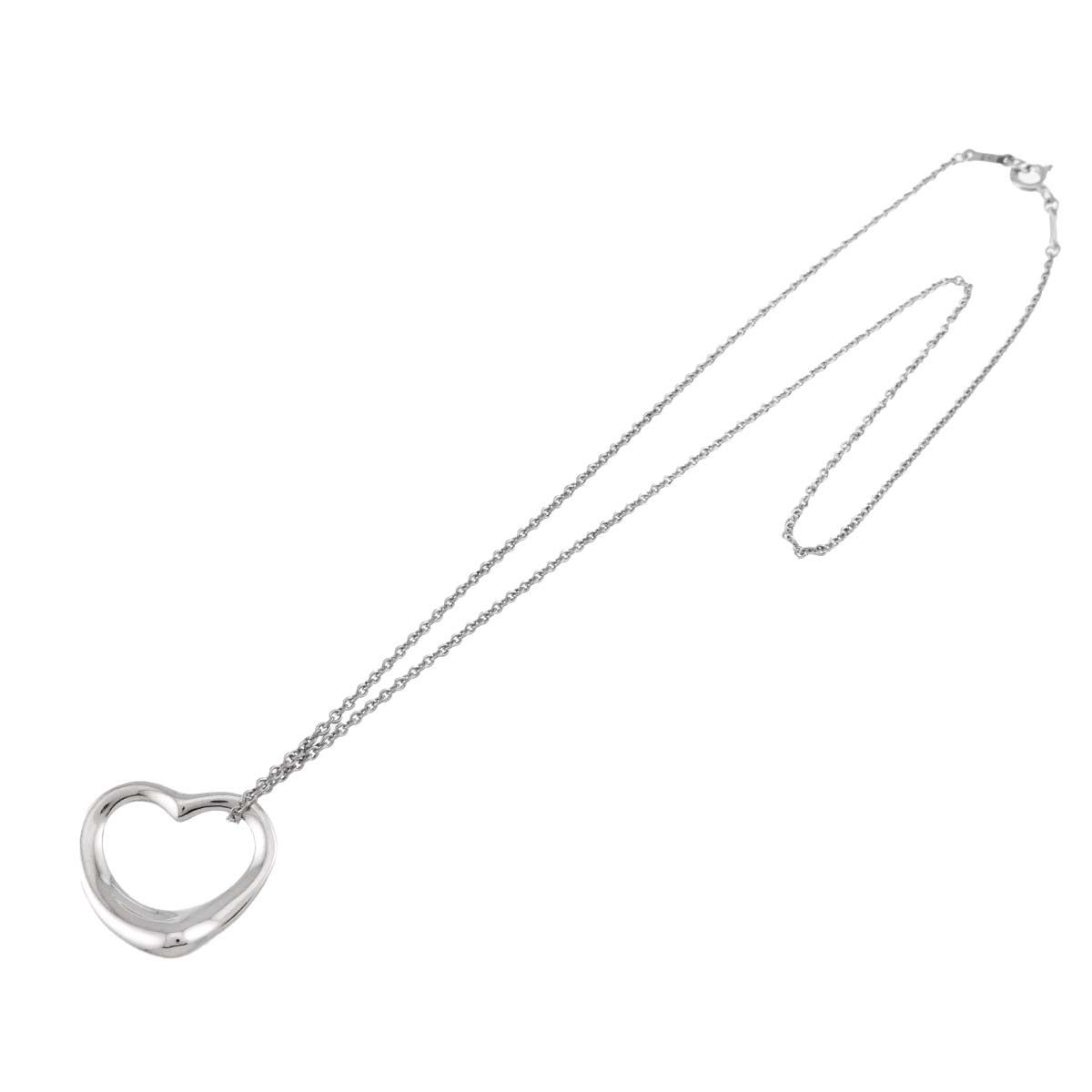ティファニー TIFFANY&Co. オープンハート ネックレス 幅22mm 40cm