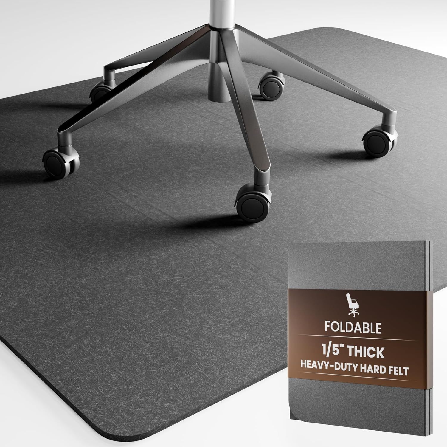 Fluxynara オフィスチェア床保護マット ハードフロア用 89cm×120cm 厚