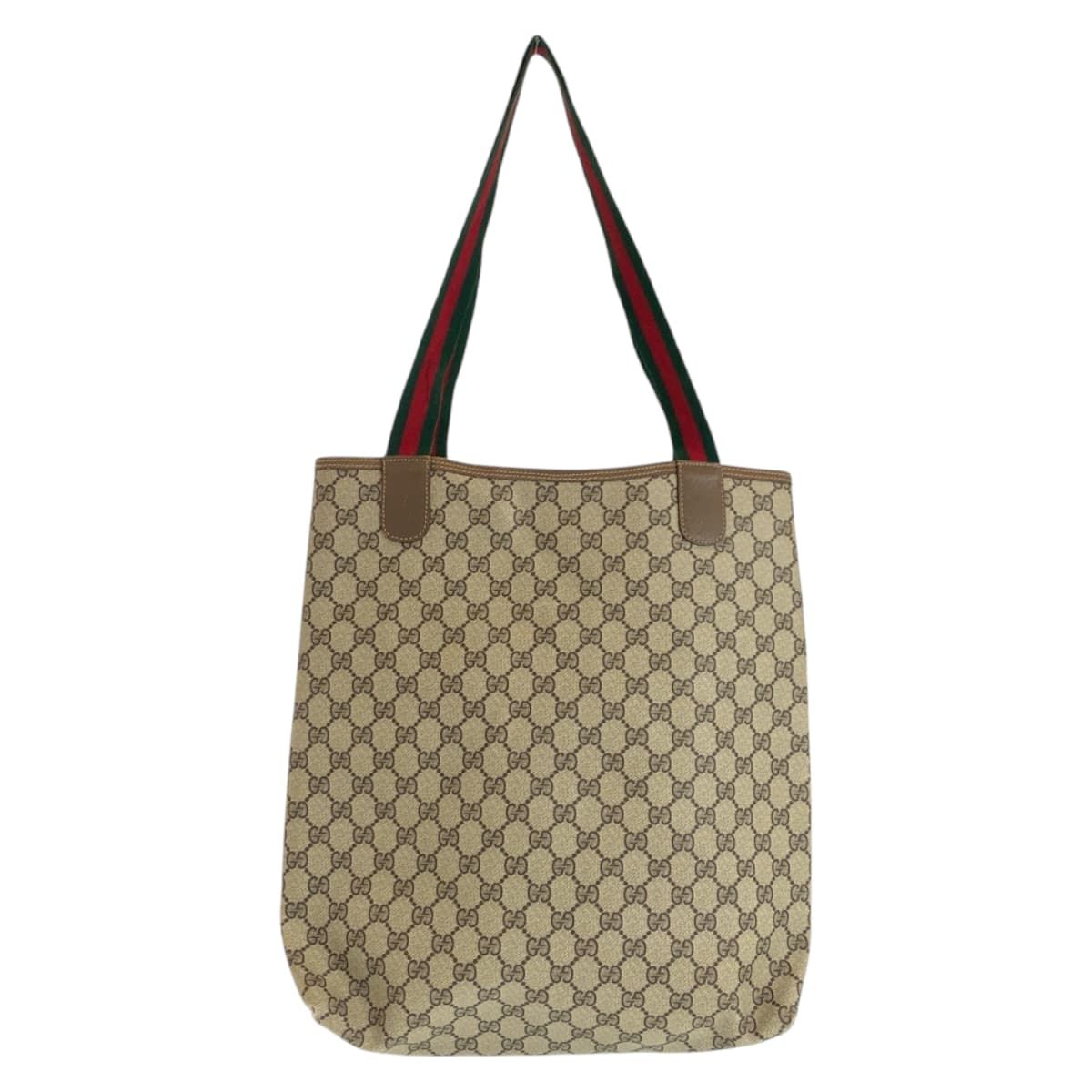 美品 GUCCI グッチ オールドグッチ シェリーライン ブラウン ベージュ