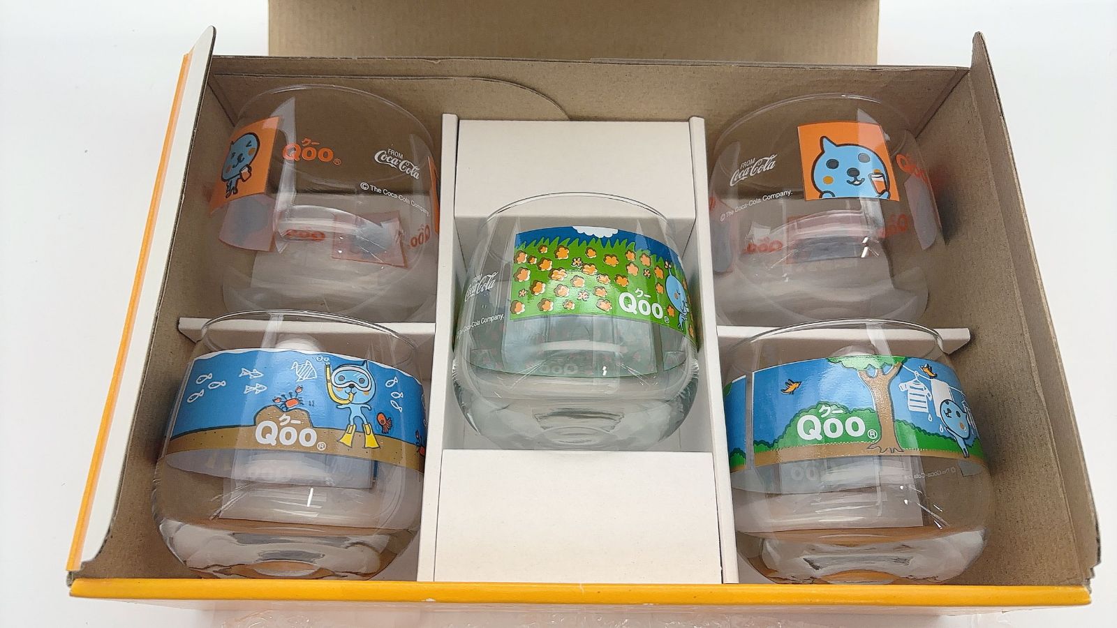 MP-00254 新品未使用 コカコーラ Qoo クー 絵がわりグラスセット