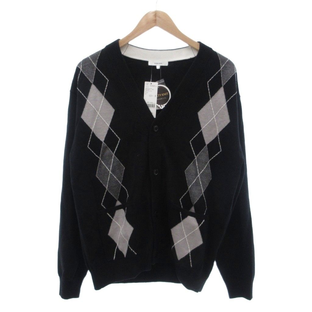 グローバルワーク GLOBAL WORK タグ付き カーディガン ニット M 黒