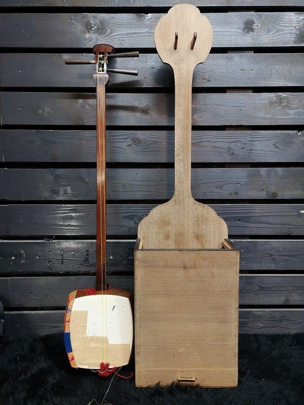 □価格応談!!□現状・ジャンク☆三味線 細棹 丸打胴 和楽器 民謡 長唄