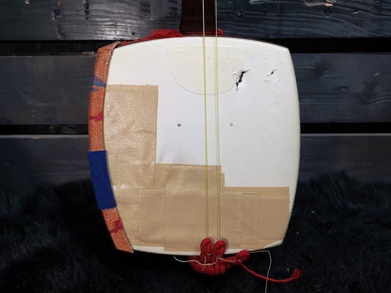 □価格応談!!□現状・ジャンク☆三味線 細棹 丸打胴 和楽器 民謡 長唄