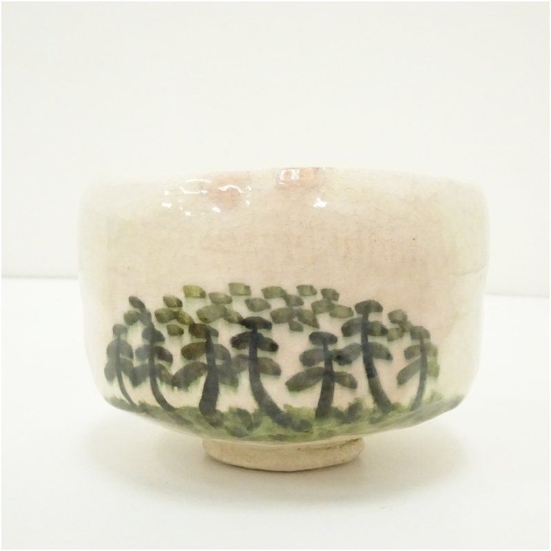 吉村宗楽造 白楽茶碗（箱付） 茶道 抹茶 おしゃれ 抹茶茶碗 抹茶碗 和