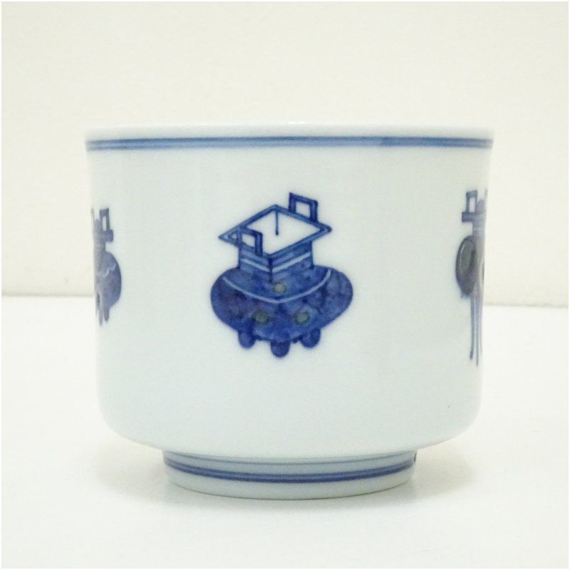 高橋道八造 染付火入 茶道 茶道具 おしゃれ 火入れ 煙草盆 莨盆 たばこ