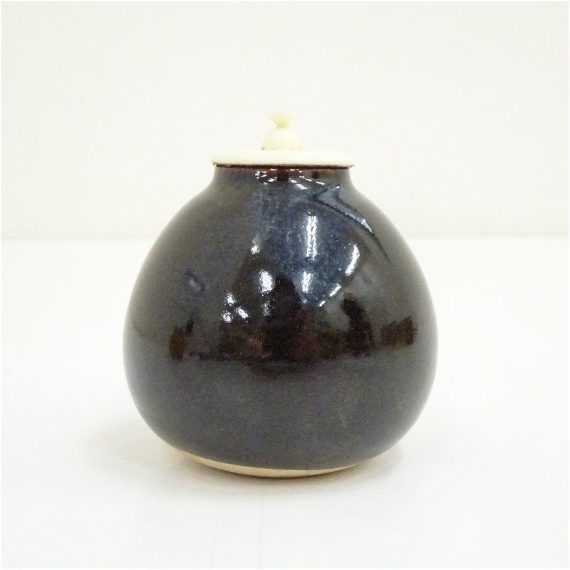 茄子茶入（仕覆付） 茶入れ 茶道 茶道具 おしゃれ 道具 濃茶 抹茶 骨董