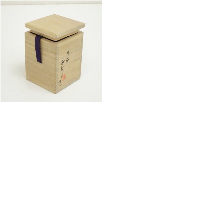 九谷焼 味渓窯 矢口永寿造 染付辻堂香合（共箱） 茶道具 茶道 香道 香