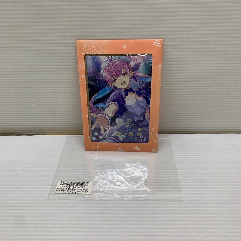 中古品】 ホロライブ 湊あくあ 活動6周年記念 直筆サイン入りポスト