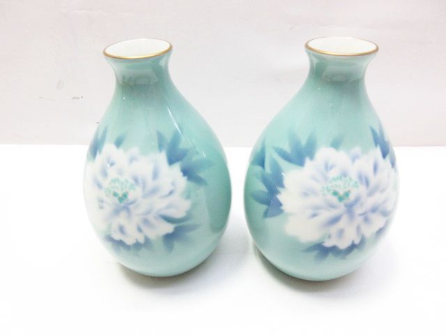 深川製磁 白牡丹 酒器揃 徳利 お猪口 有田焼 美術有田焼 宮内庁御用達