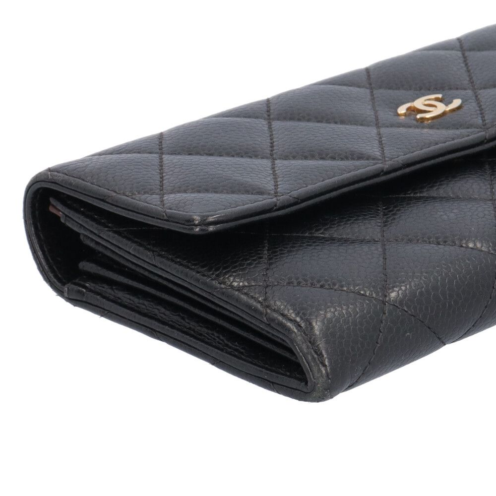 シャネル マトラッセ 長財布 キャビアスキン A50096 レディース CHANEL  中古 CHANEL（シャネル） マトラッセ 長財布 キャビアスキン A50096