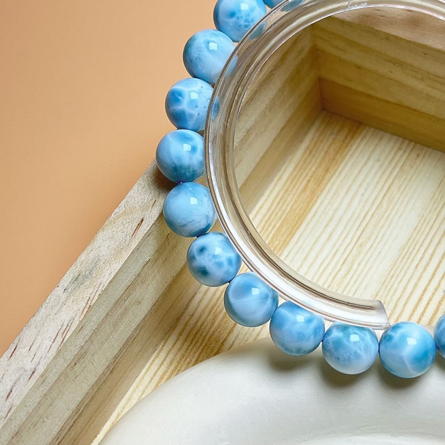 天然石☆【ドミニカ共和国産の110Aラリマー】☆ ブレスレット 天然石